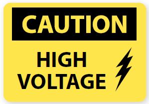 Caution High Voltage Safety Sign - Safety Signs & Banners